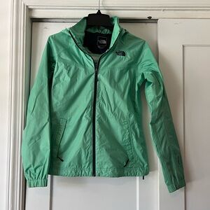 The North Face Mint Green Hyvent Outdoor Rain Jacket Small